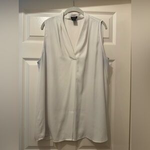 Ann Taylor Ivory Sleeveless Blouse